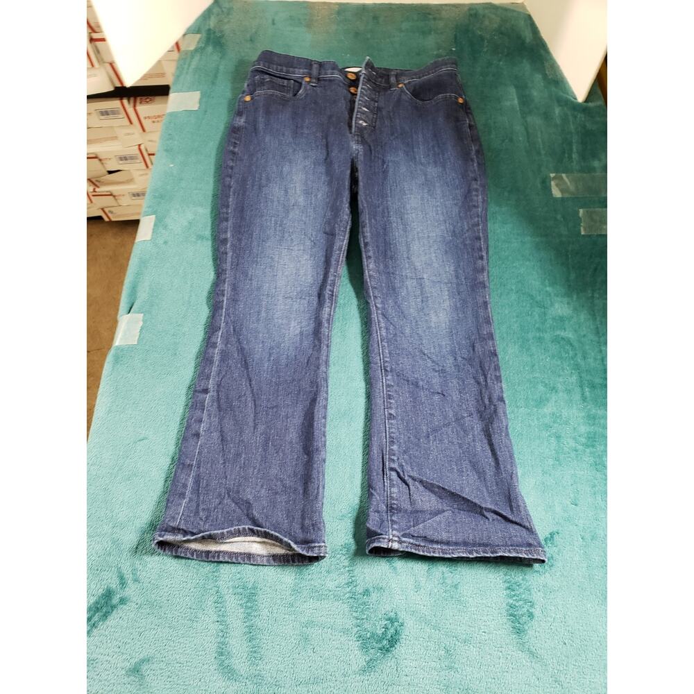 Loft Jeans Size 6 Petite Womens Blue Stretch Pants Ladies Mid Rise Kick Crop
